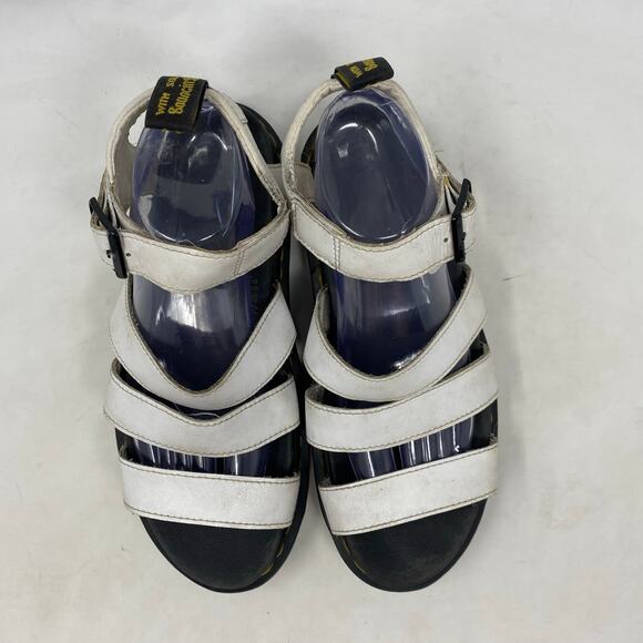 Dr. Martens Blaire White Leather Platform Sandals Women’s Size 9 - Picture 4 of 8